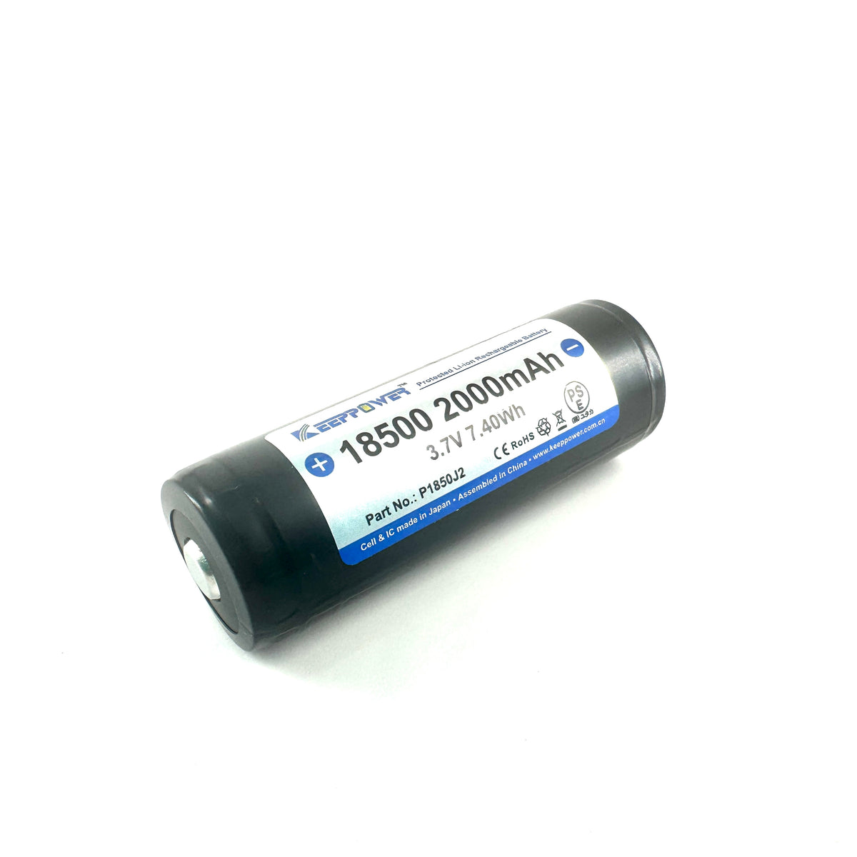 18500 Li-ion Rechargeable Cell (2000ma)