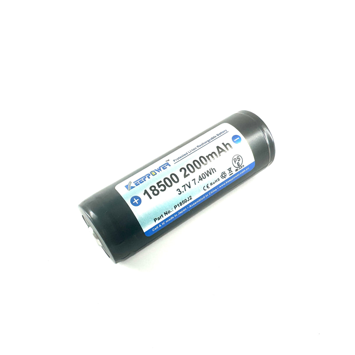 18500 Li-ion Rechargeable Cell (2000ma)