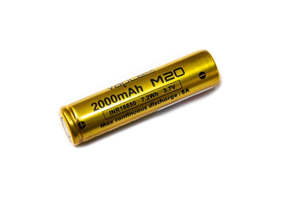 16650 Vapcell INR16650 M20 2000mAh 8A High Discharge Flat Top Li-ion Battery
